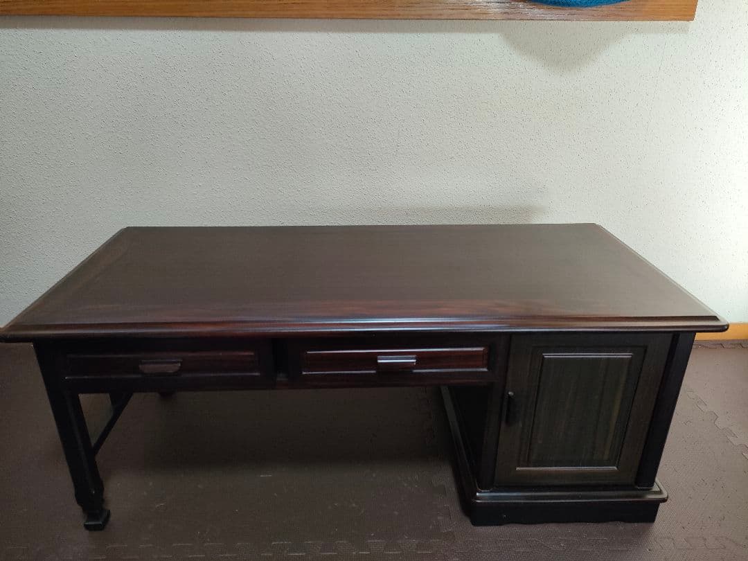 最高峰　唐木文机 ダークブラウン 　アンティーク