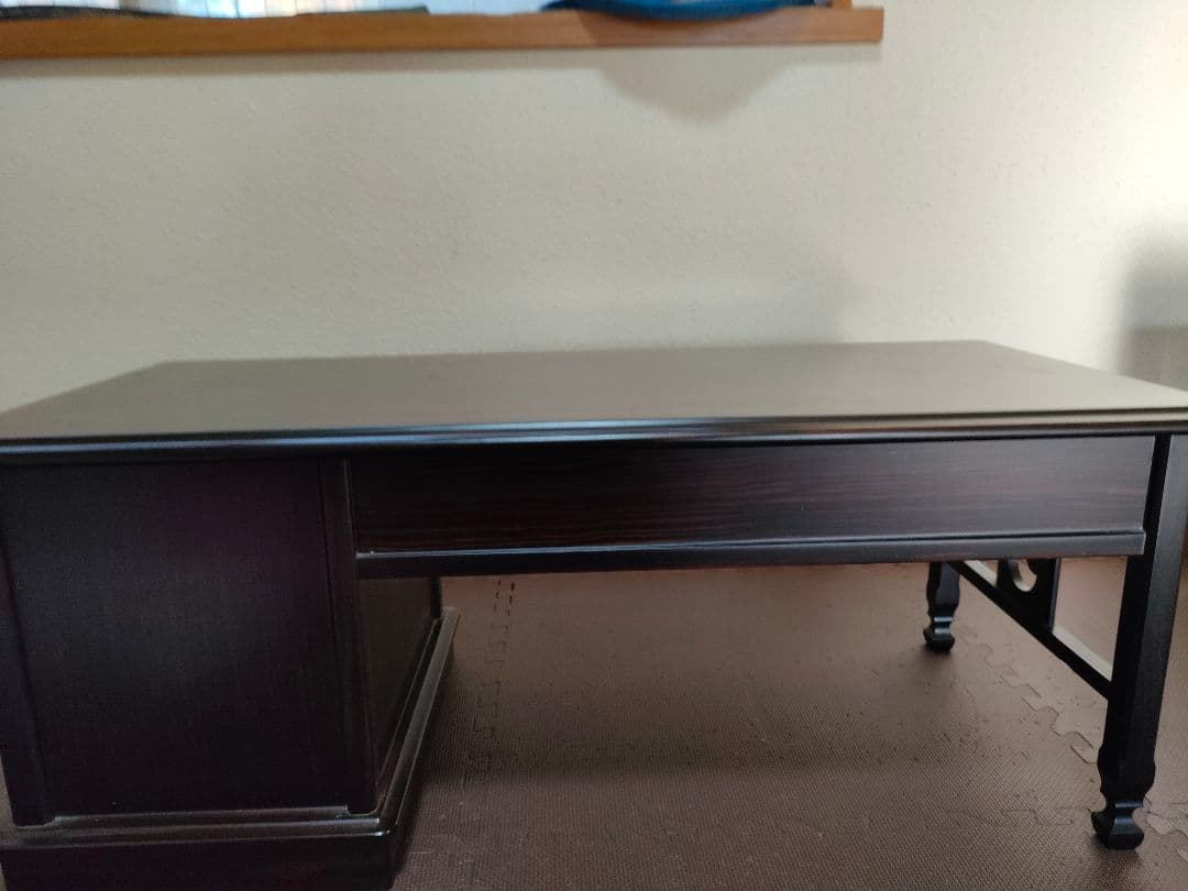 最高峰　唐木文机 ダークブラウン 　アンティーク