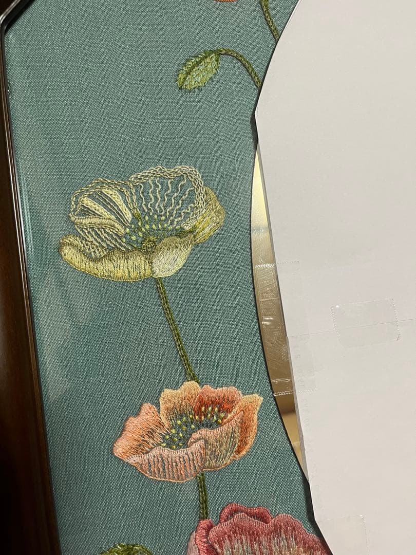 戸塚刺繍　八角形刺繍花柄ミラー