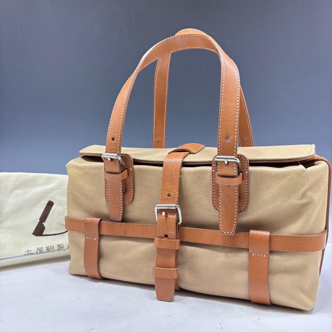 状態良【土屋鞄製造所本物】ミニボストンバッグ/ハーネスクローク/オールレザー