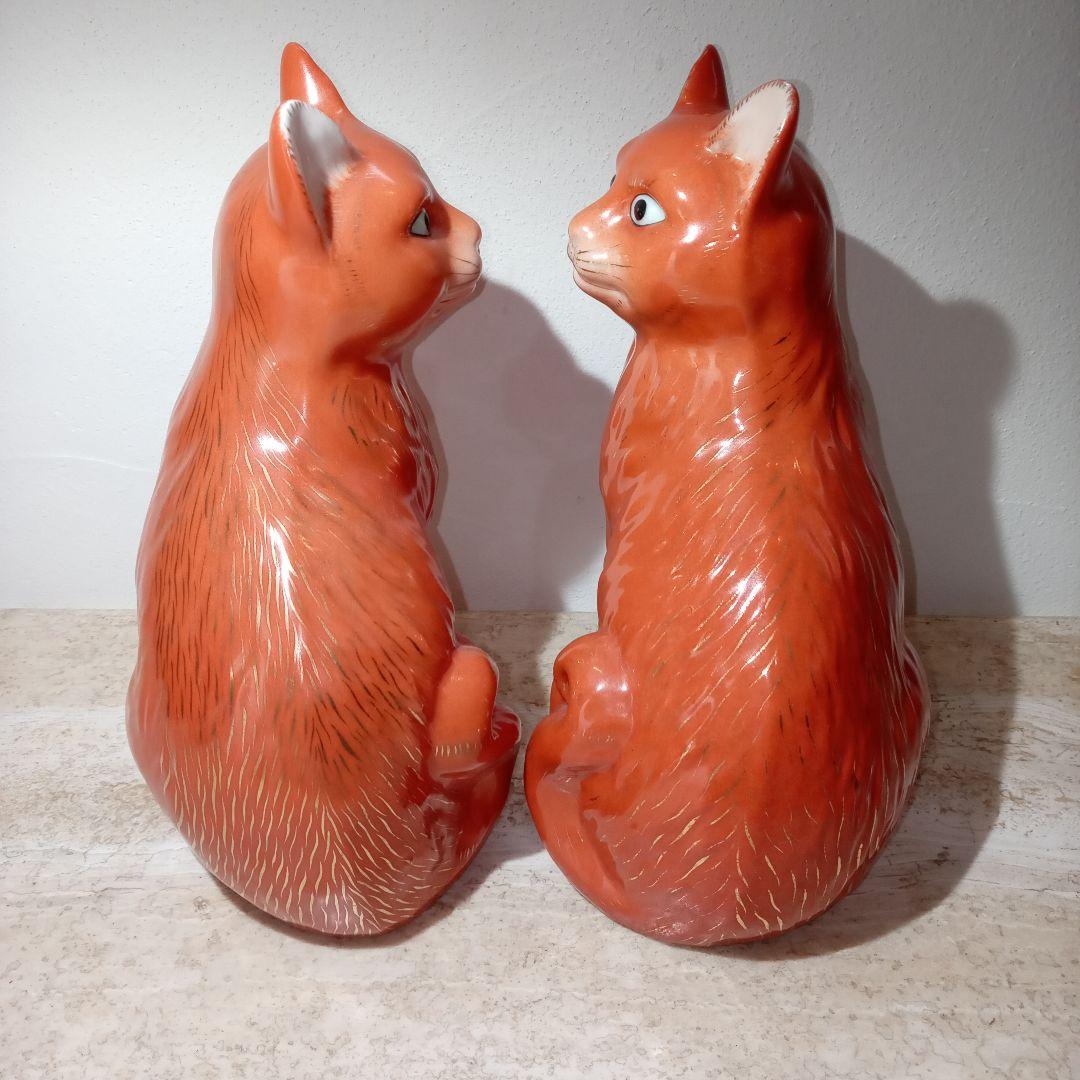 ヴィンテージ品　ネコ置物1対
