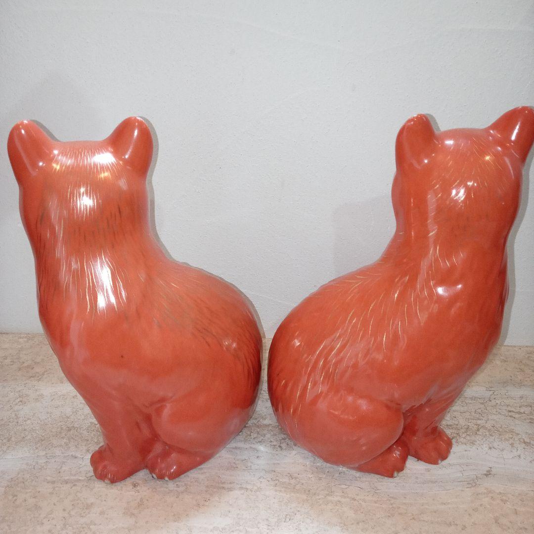 ヴィンテージ品　ネコ置物1対