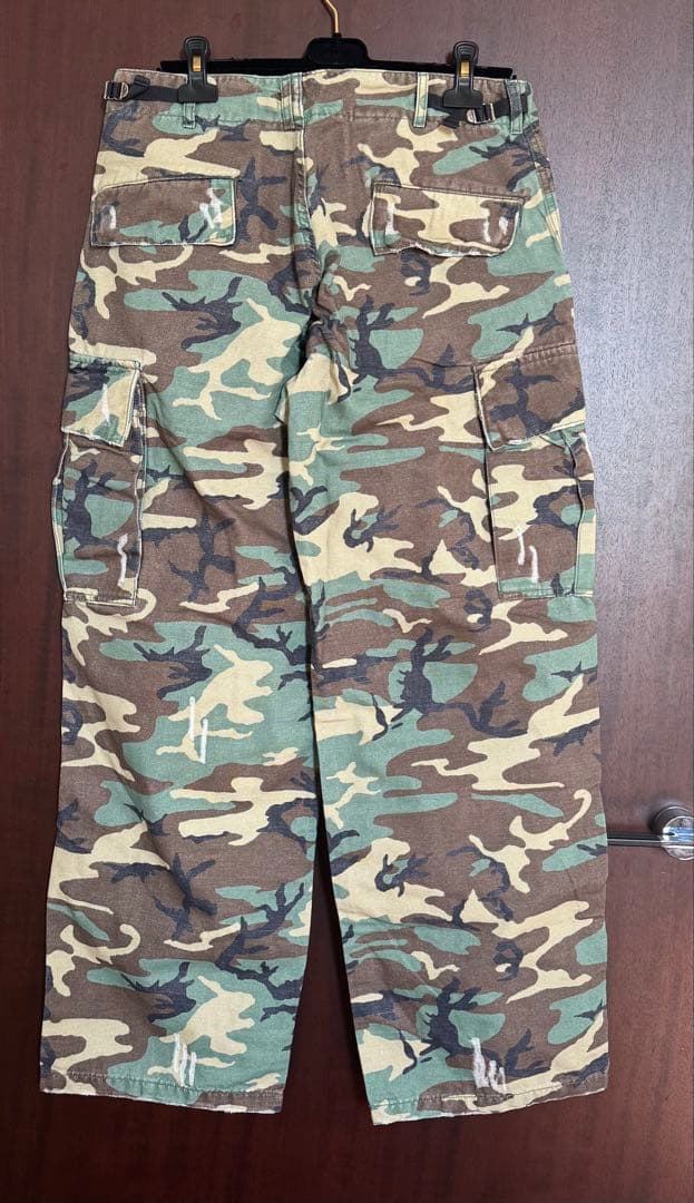 個人装備 ERL camo cargo pants S