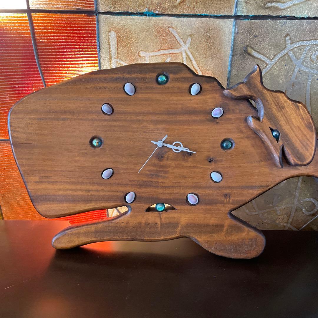 値下げ‼︎壁掛け時計　ザトウクジラ親子掛け時計