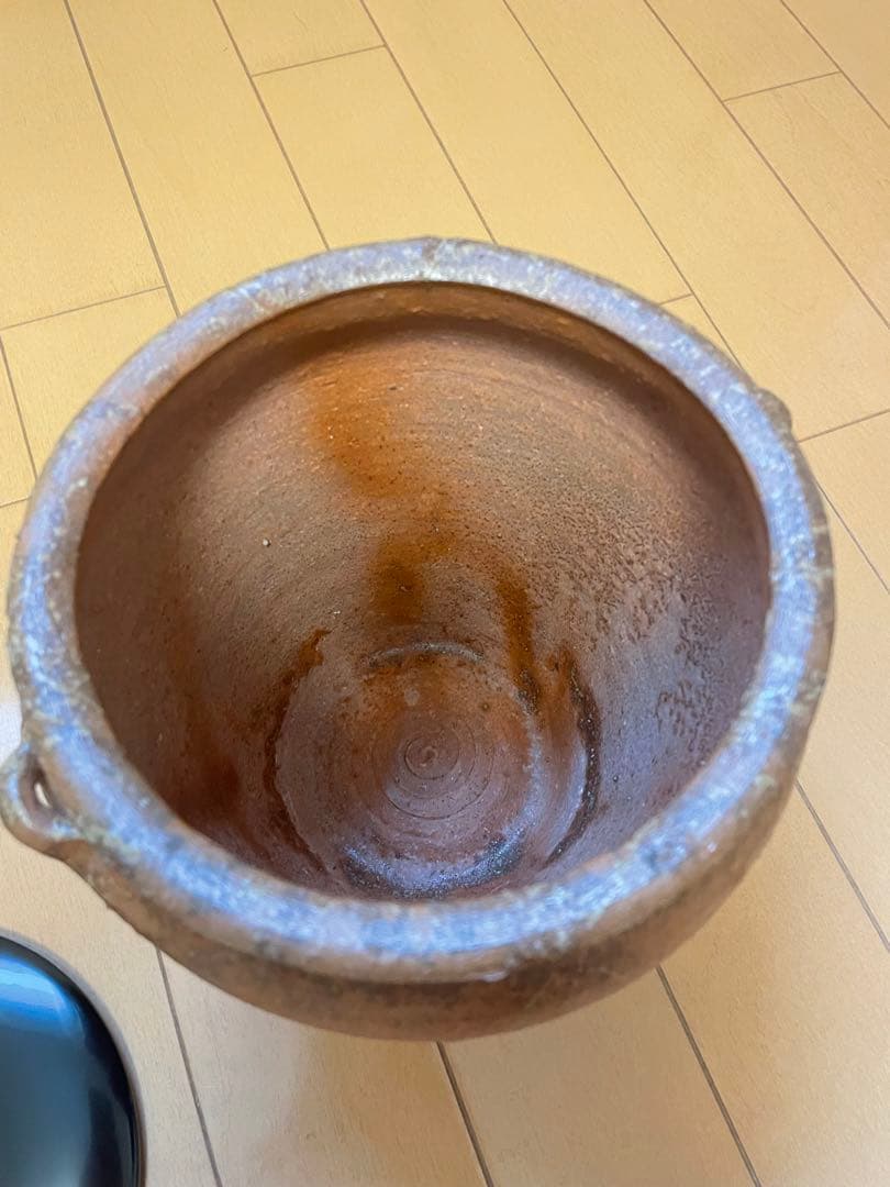 森陶岳　水差　種壺　たねつぼ　備前　寒風大窯　共箱あり