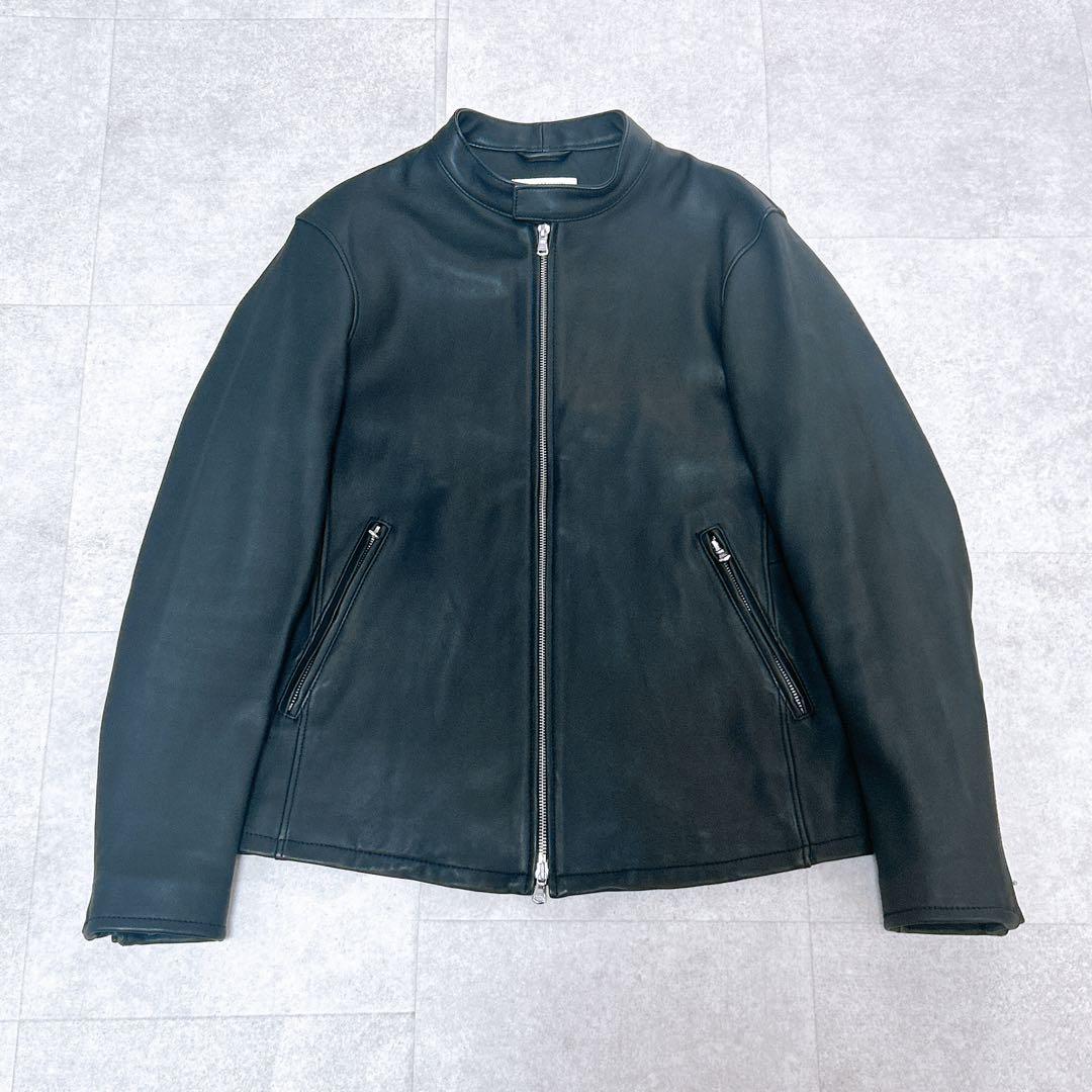 美品✨ 希少XL✨ユナイテッドアローズ シングルライダース ブラック 黒 羊革
