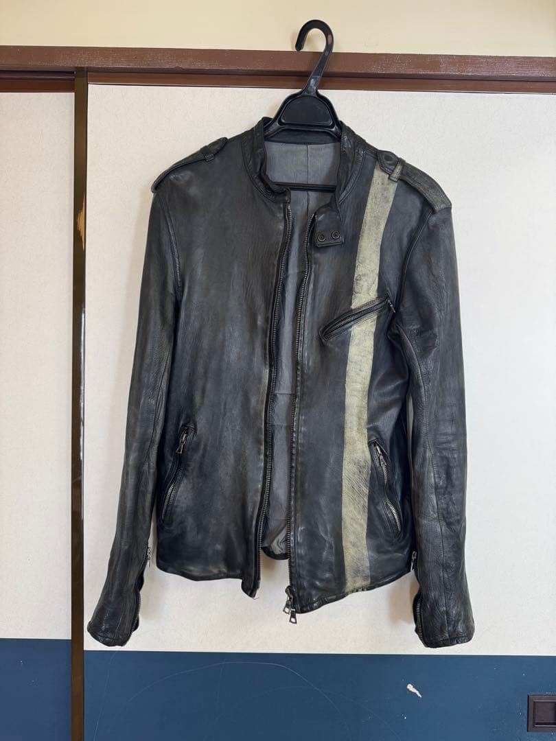 イサムカタヤマバックラッシュ　シングルライダースジャケット