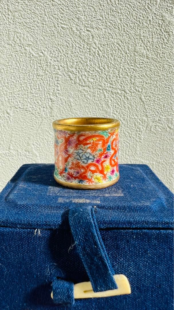 【骨董品】龍紋指輪 乾隆在銘 中国美術 美品