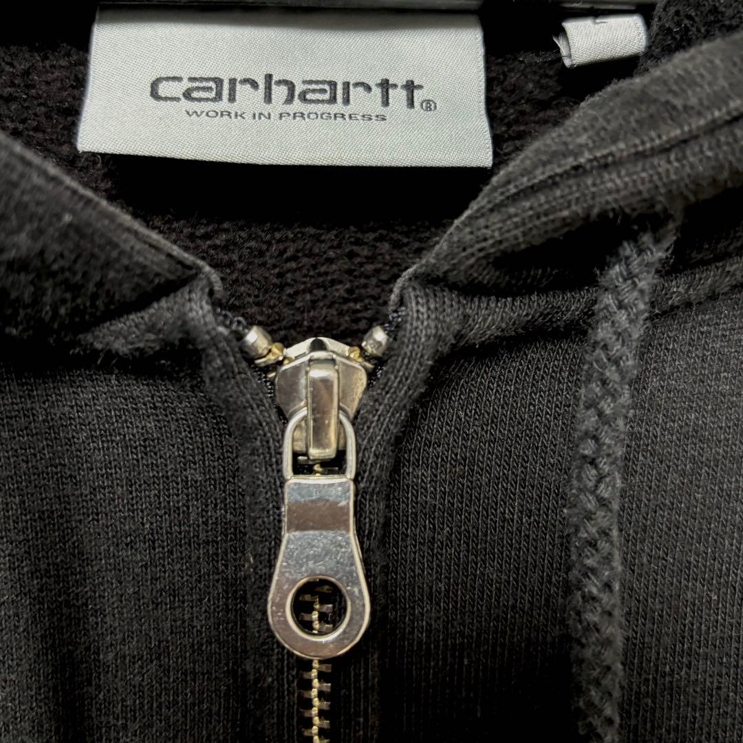 Carhartt WIP ジップパーカー フーデッドスクエアラベルジャケット L