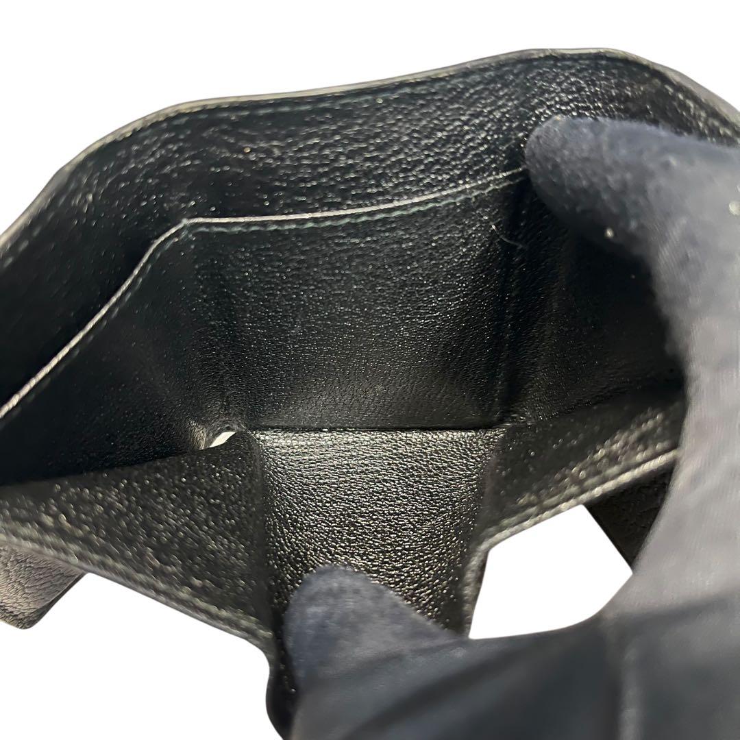 希少✨ミュウミュウ 三つ折り財布 リボン マドラス クリスタル ブラック