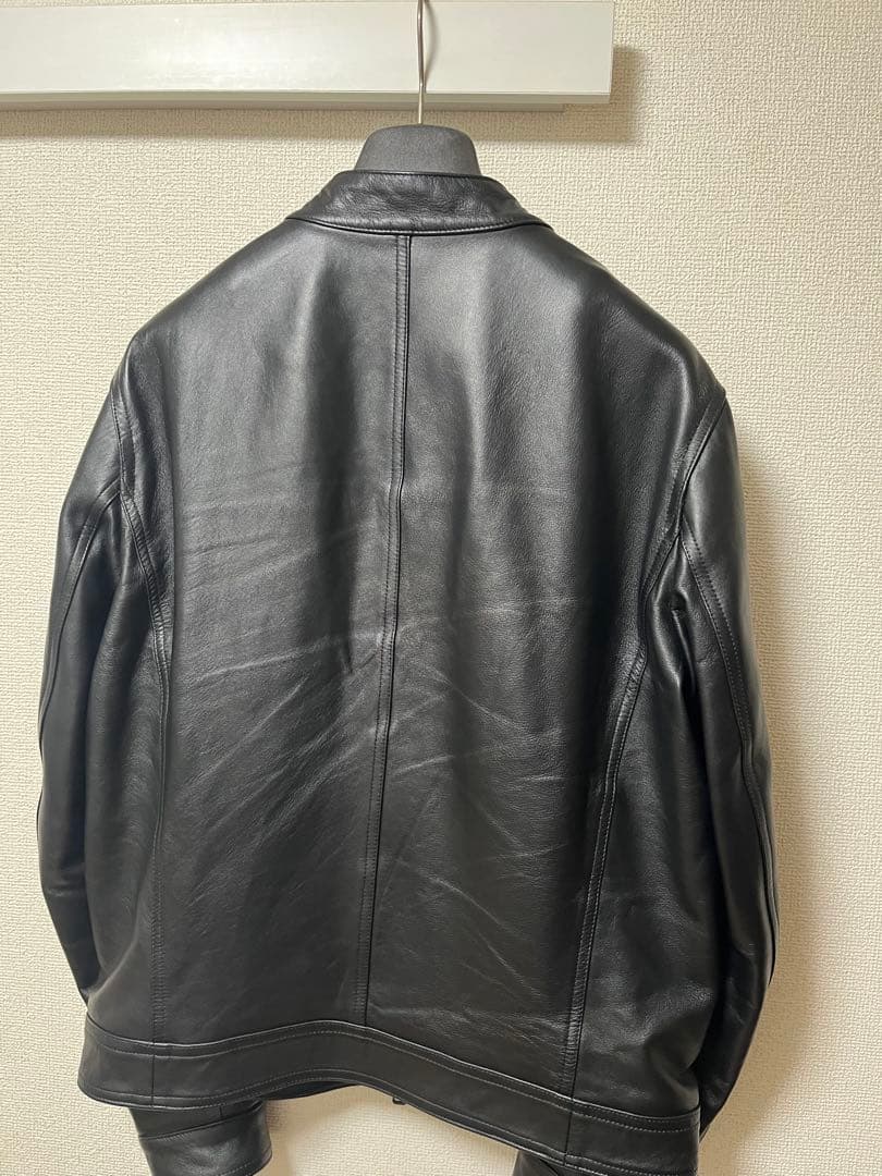 エンメティ JURI ブラック レザージャケット 50 ユリ ライダース