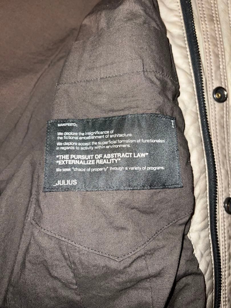 (希少) julius 08ss cow leather jacket 日本製