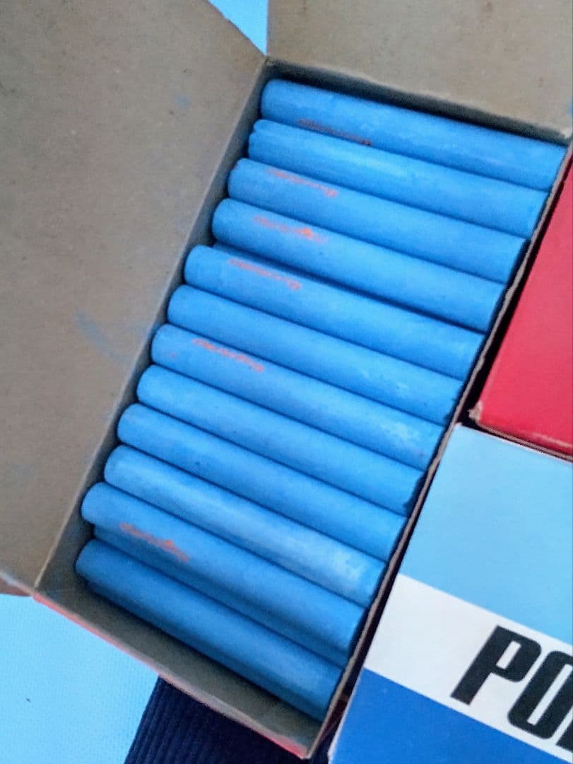 羽衣 チョーク フルタッチ ポリ 白3箱 青3箱 欠品あり オマケあり