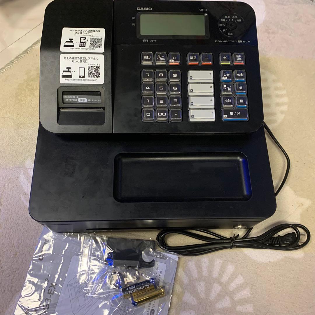 電子レジスター ブラック カシオ インボイス対応 レジ黒 sr-g3-ex