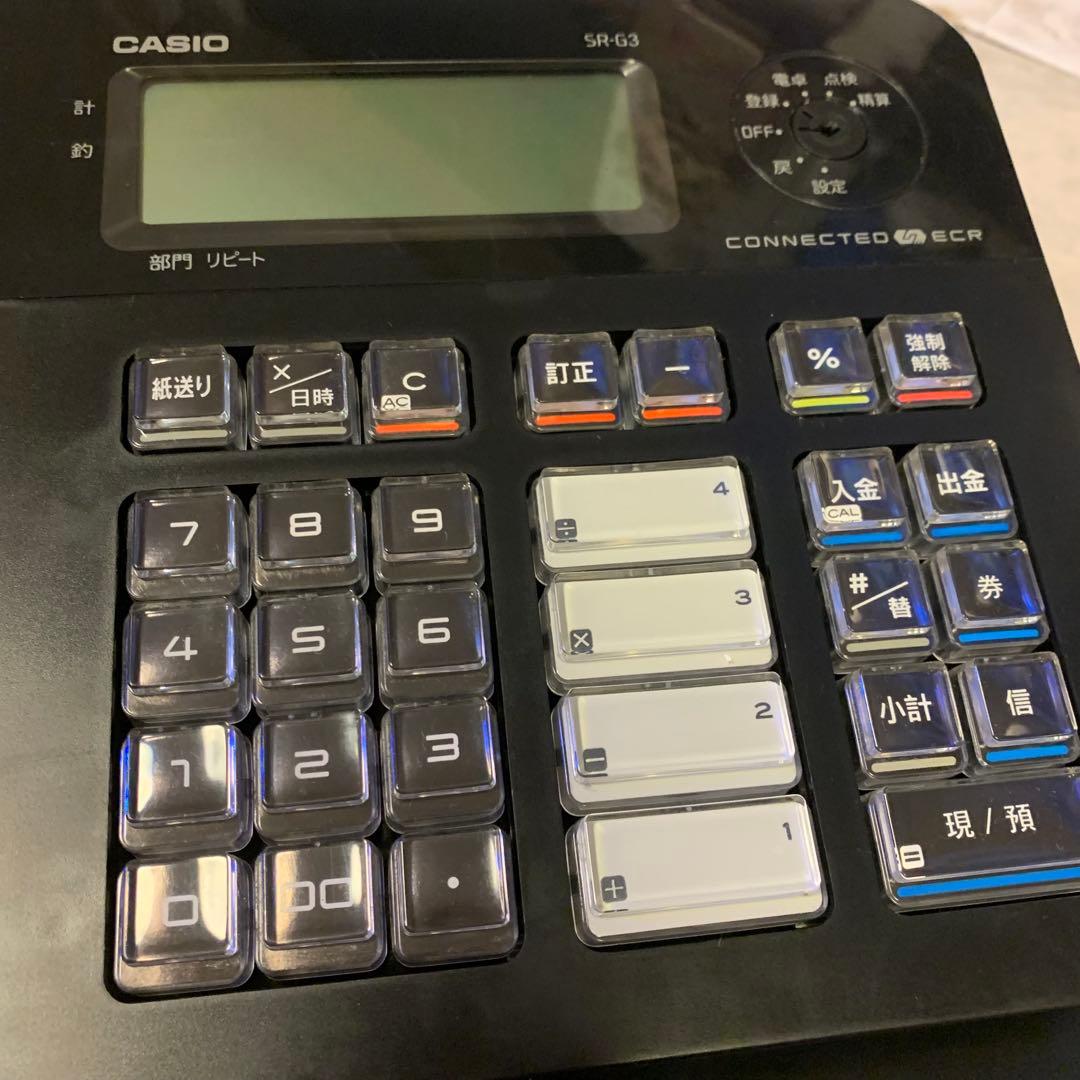電子レジスター ブラック カシオ インボイス対応 レジ黒 sr-g3-ex