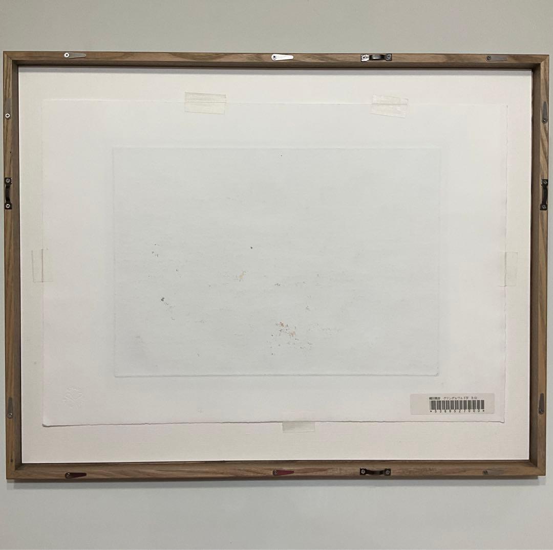 絵画・額縁・版画・織田 義郎・エッチング+手彩色・美術品・インテリア・雑貨