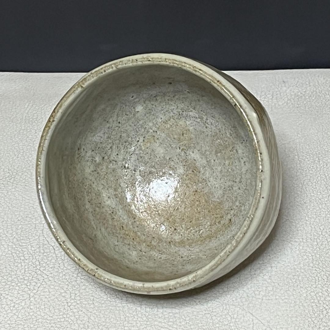 人間国宝 島岡達三 象嵌碗 共箱 初期作品 抹茶碗 茶道具 【k3396】