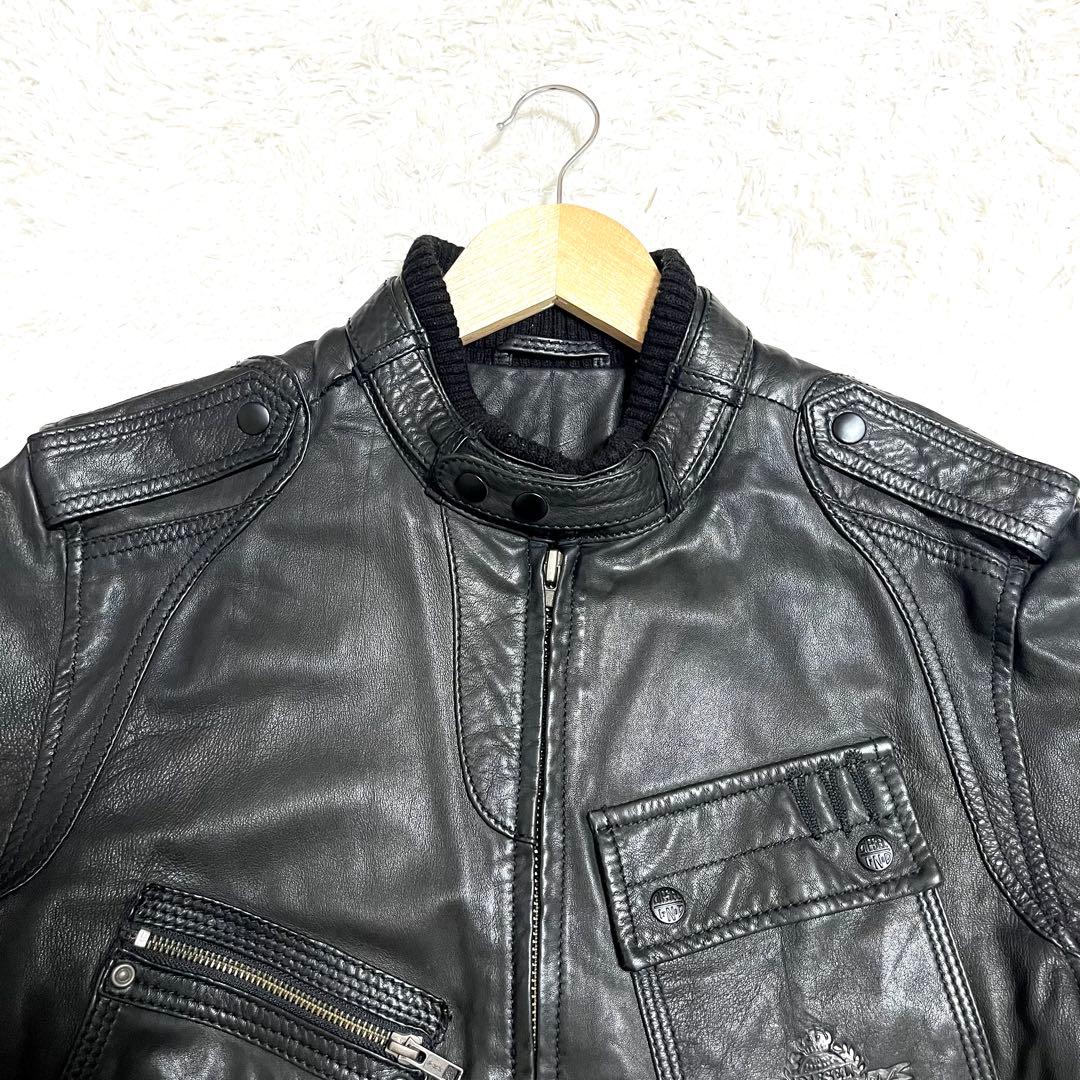 ✨美品✨DIESEL レザージャケット シングルライダース ラムレザー Sサイズ
