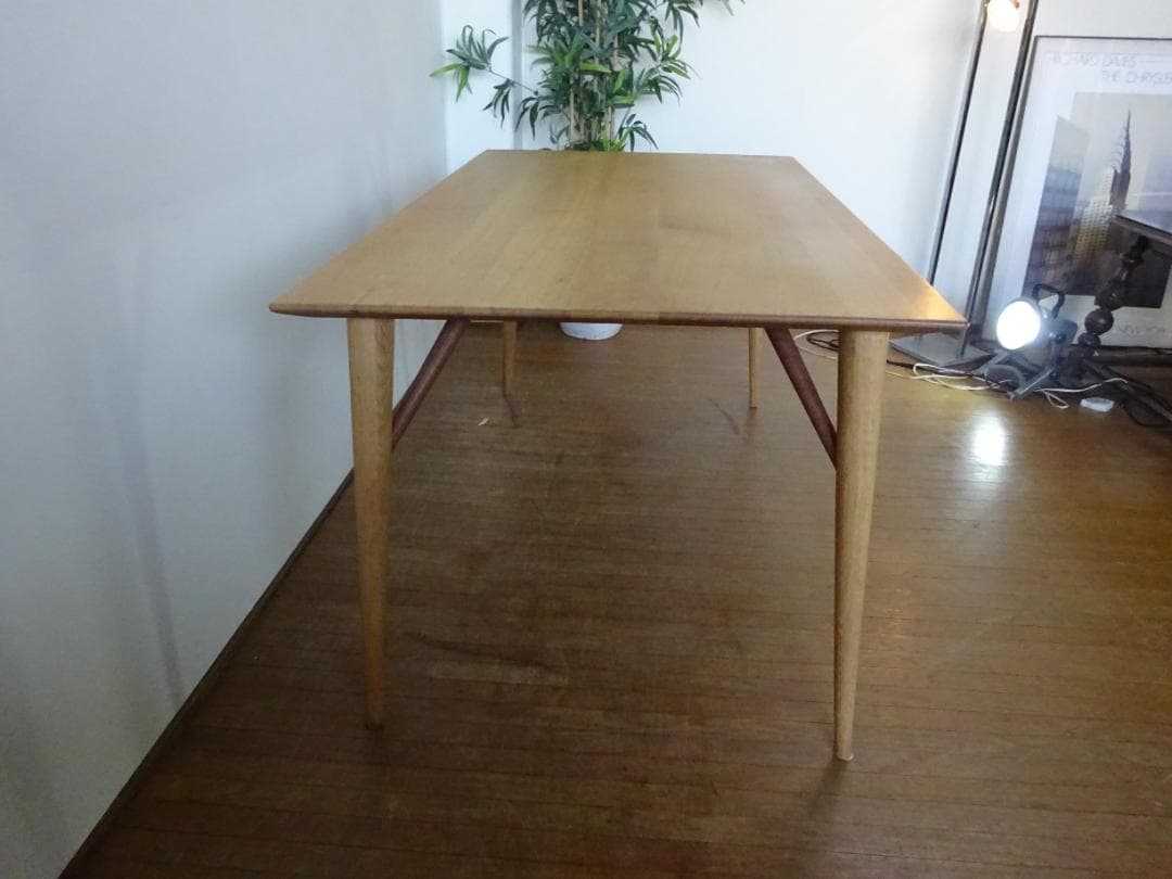 けんた　日進木工　WHITE WOOD　ダイニングテーブル　W150　美品