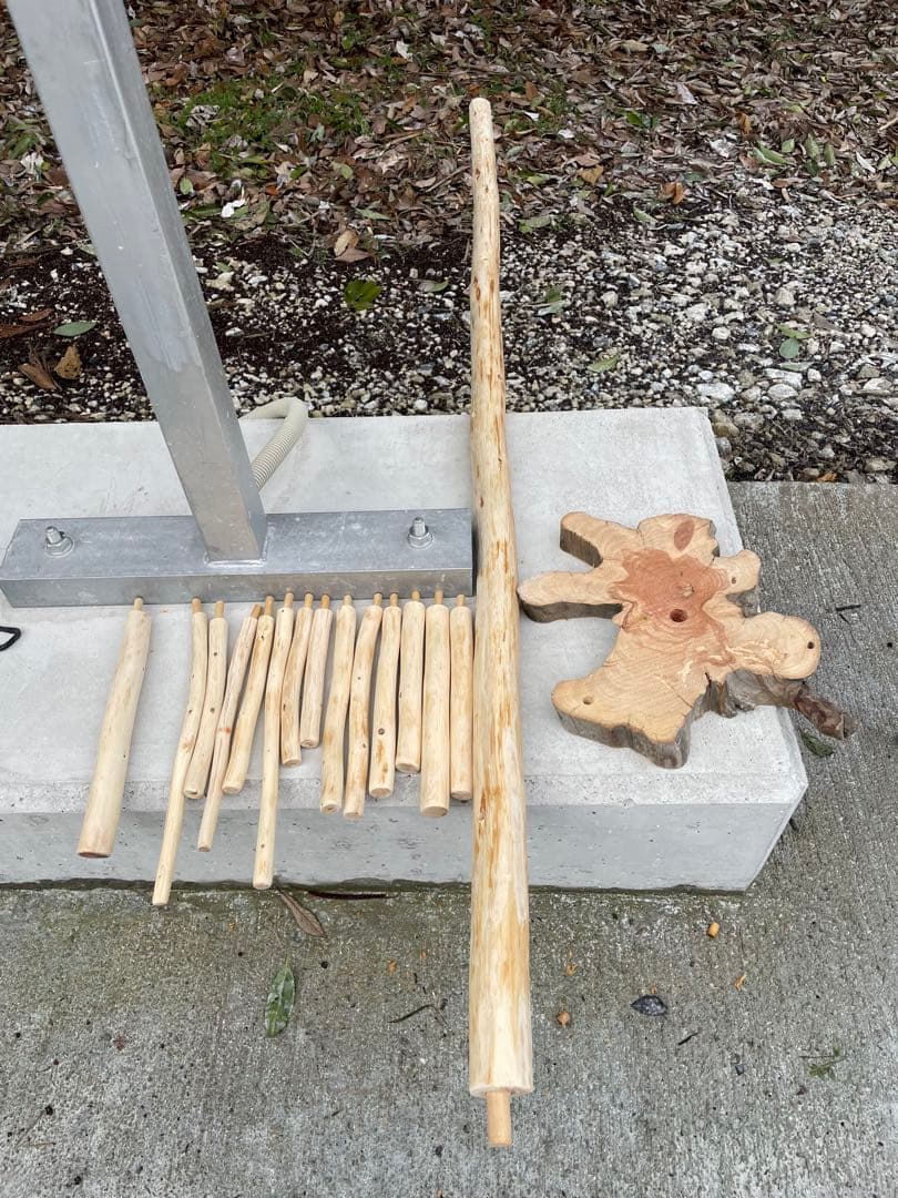 国産ヒノキ　鳥用止まり木　大型スタンド　約147センチ　中型インコ用