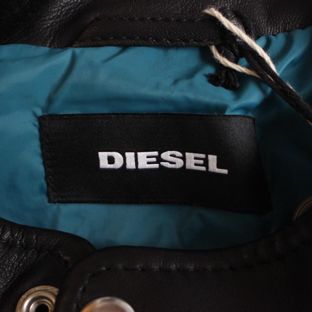 【新品未使用】DIESEL シープスキン XXL レザージャケット ブラック