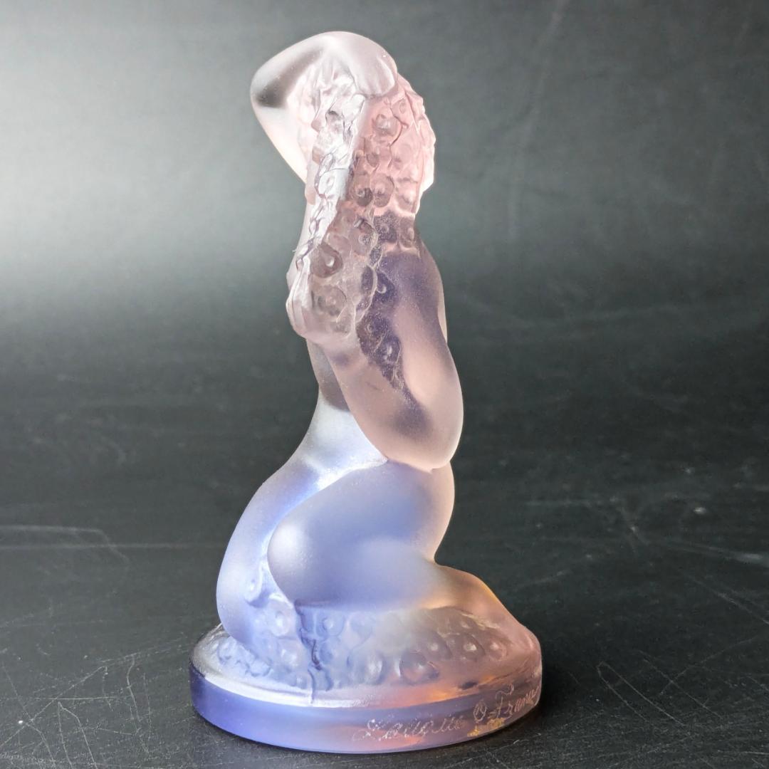 ラリック フロレアル オパルセント ラベンダーフロスト裸婦像ヴィンテージ仏製美品