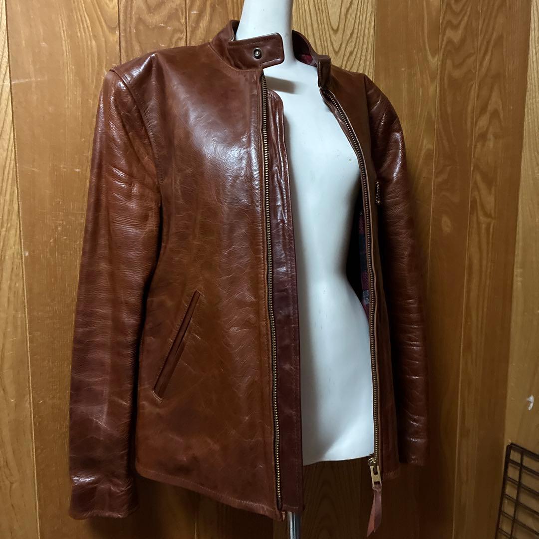 Y2レザー日本製♡馬革　高級　高品質　メンズ　革ジャン　本革ジャケット