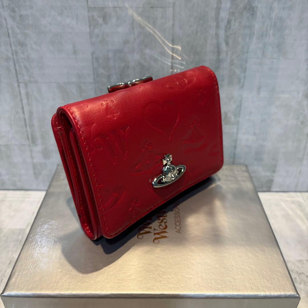 Vivienne Westwood 3つ折り財布 / レッド/シルバー金具付き