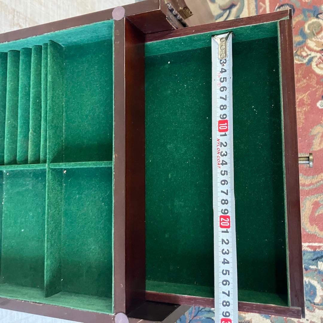 北欧レトロ Powellパウエル 猫脚 木製ジュエリーケース アクセサリーケース