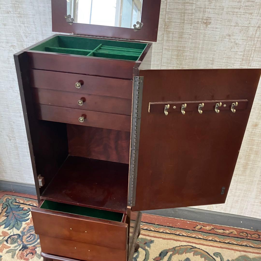 北欧レトロ Powellパウエル 猫脚 木製ジュエリーケース アクセサリーケース