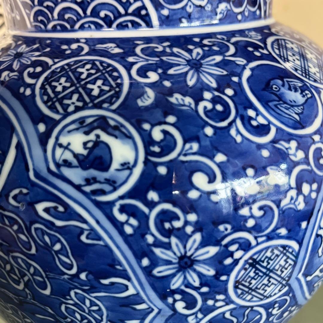 平戸三川内焼　裕祥窯　染付大花瓶