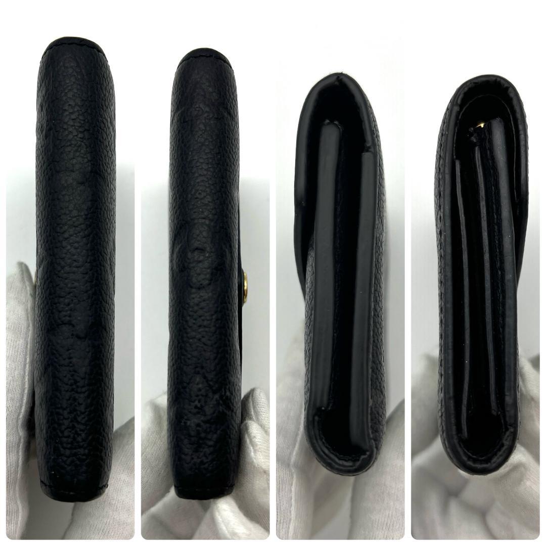 【極美品】ルイヴィトン アンプラント ポルトフォイユ ヴィクトリーヌ 黒 C97