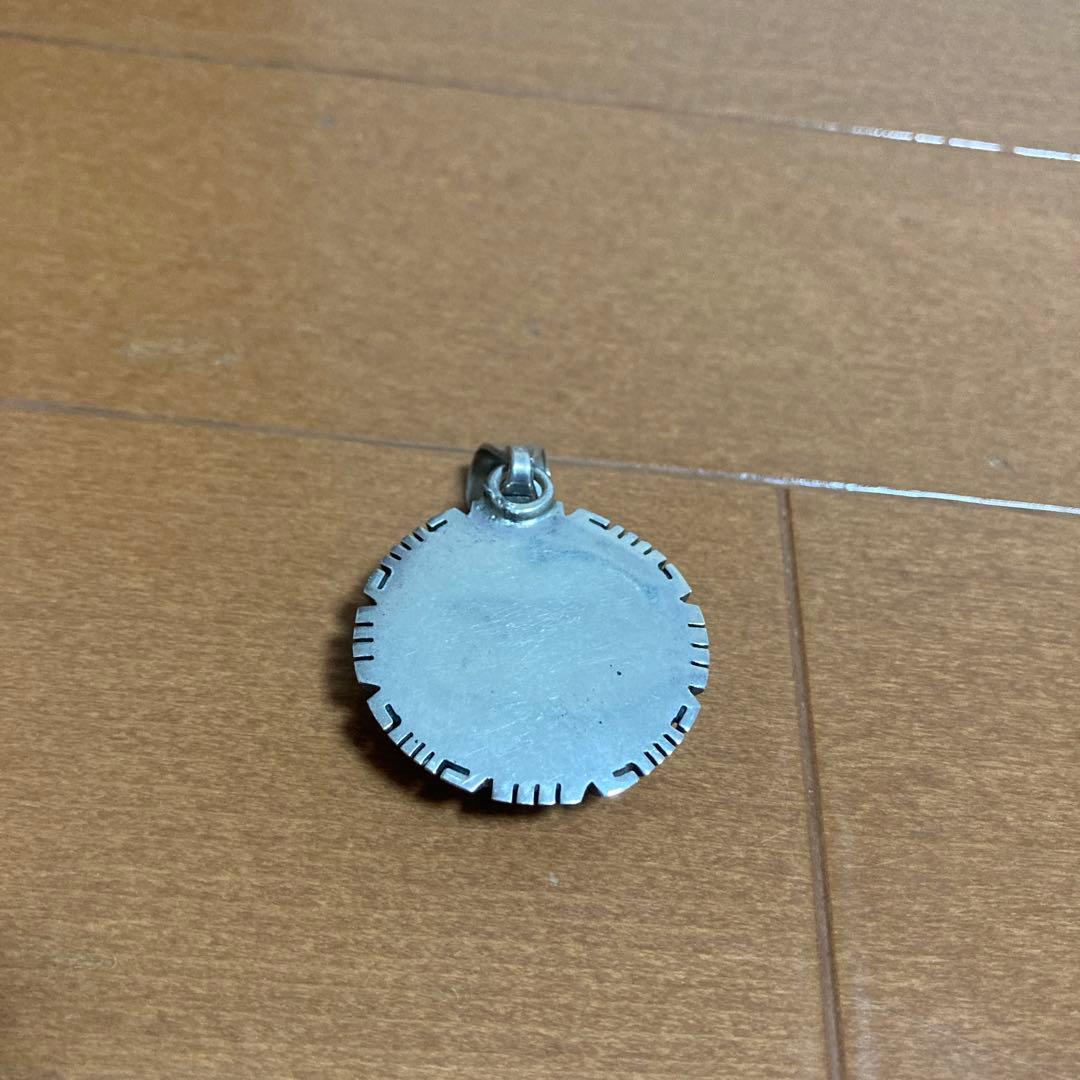 青い石の16号シルバーリングとペンダントセット