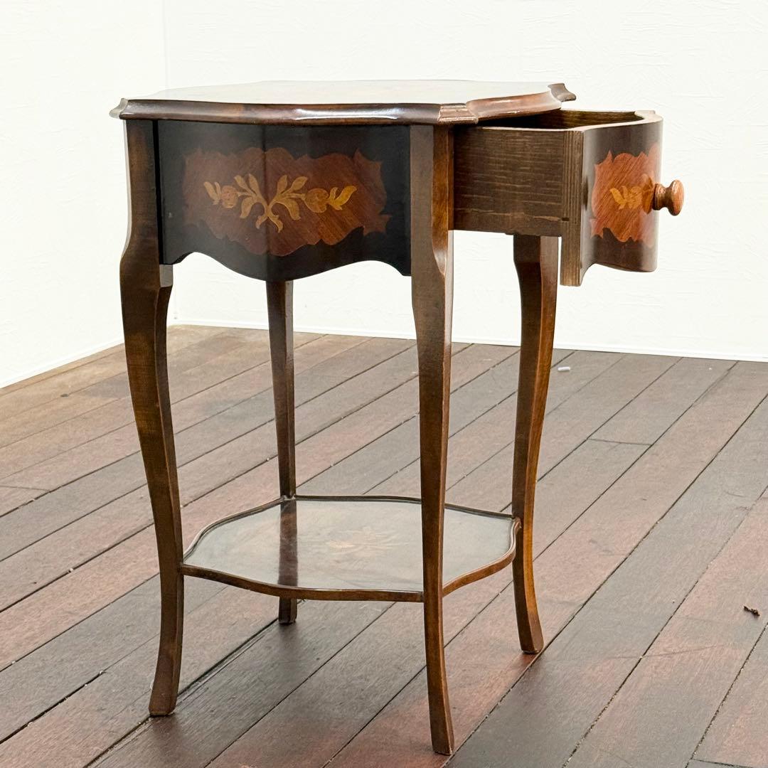 H17K50b イタリア 象嵌細工 コンソールテーブル