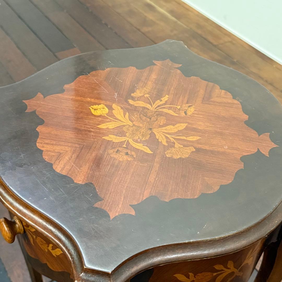 H17K50b イタリア 象嵌細工 コンソールテーブル
