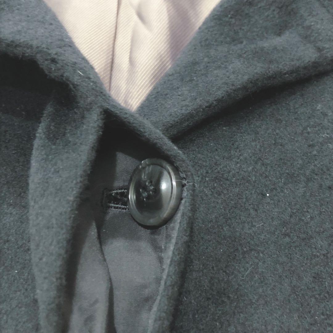 【極美品】ユナイテッドアローズ アンゴラ混 ロングコート ブラック サイズ40