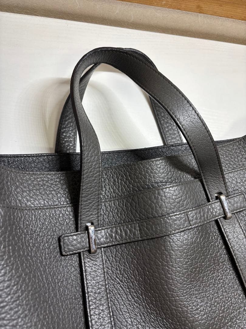 FURLA グレー レザートートバッグ　本革