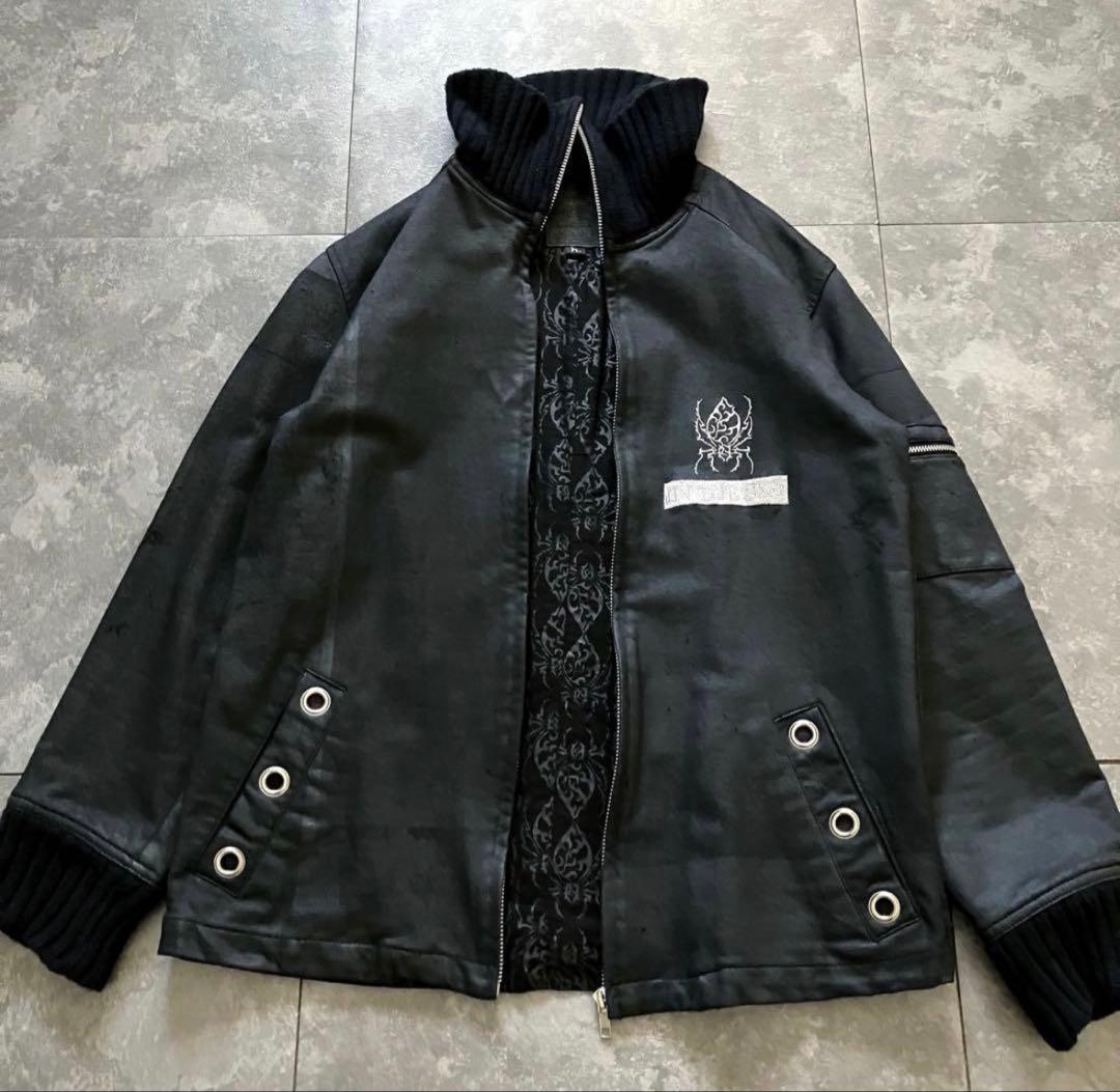 最終値下げy2k ダークウェア opium ジャケット ブルゾン h.naoto