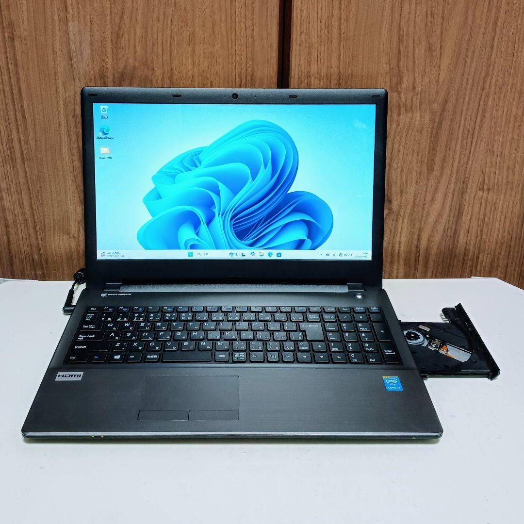 mouse Corei7 メモリ8GB SSD256GB Webカメラ DVD
