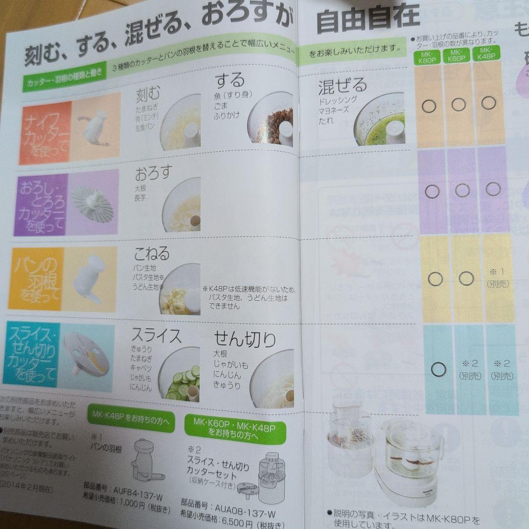 Panasonic MK-K48P フードプロセッサー