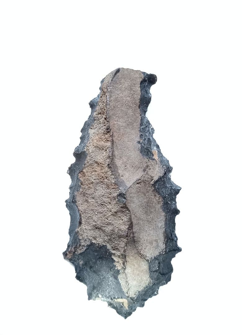 握り斧 サヌカイト 石器 394 原始時代模写