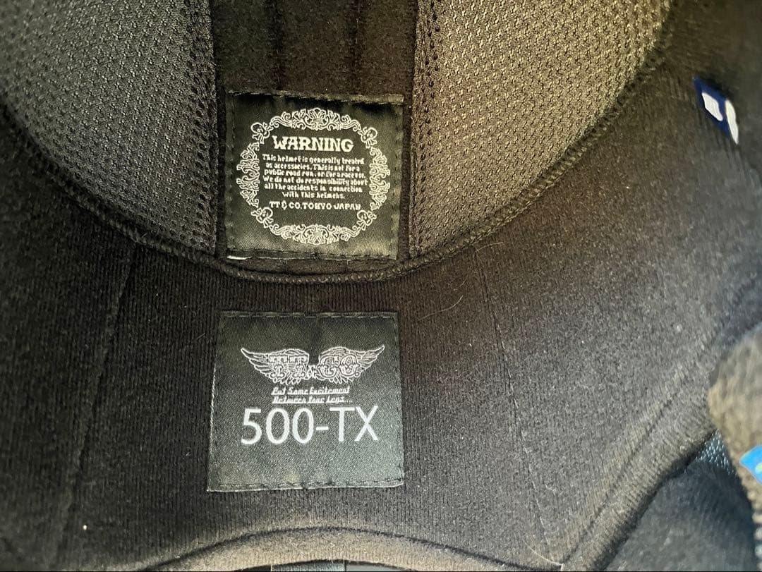 【正規品】TT&CO. 500TX 本革Wストラップ ジェットヘルメット