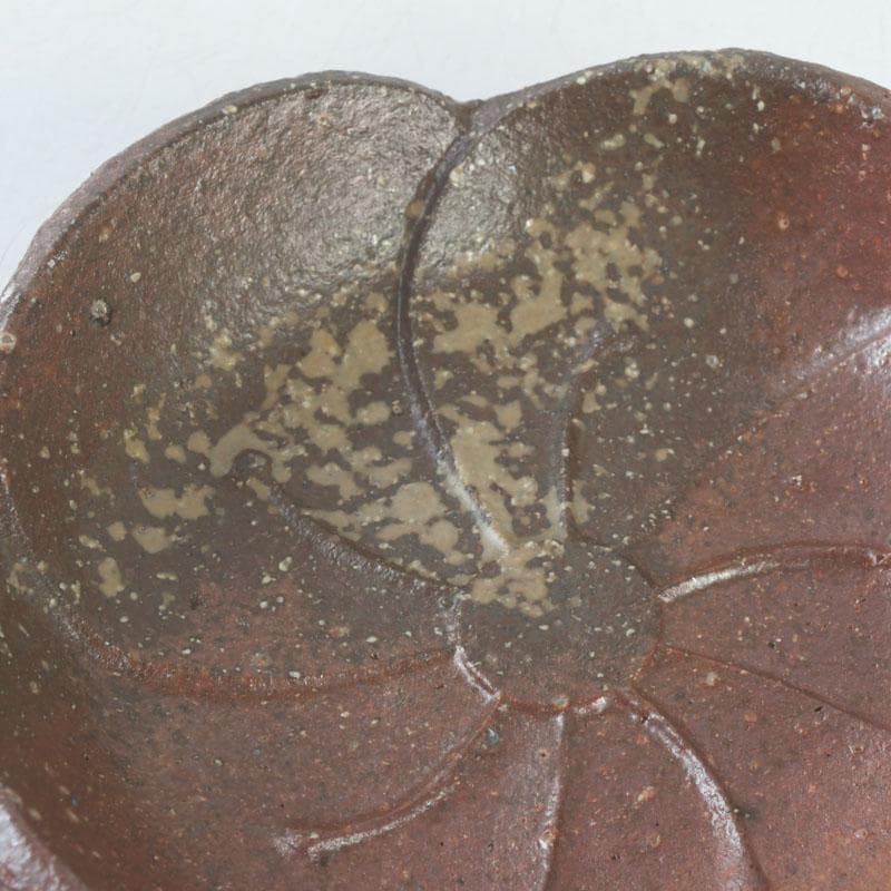 茶道具　信楽焼　高橋楽斎造　ネジ梅　小皿　五客　共箱　V　9662