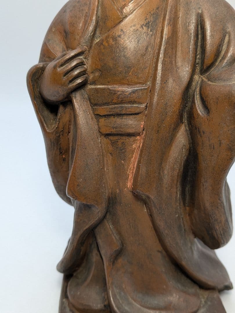 【直しあり】春水 備前焼 女人像 合箱 陶器人形 置物 陶像 希少 レア 骨董品