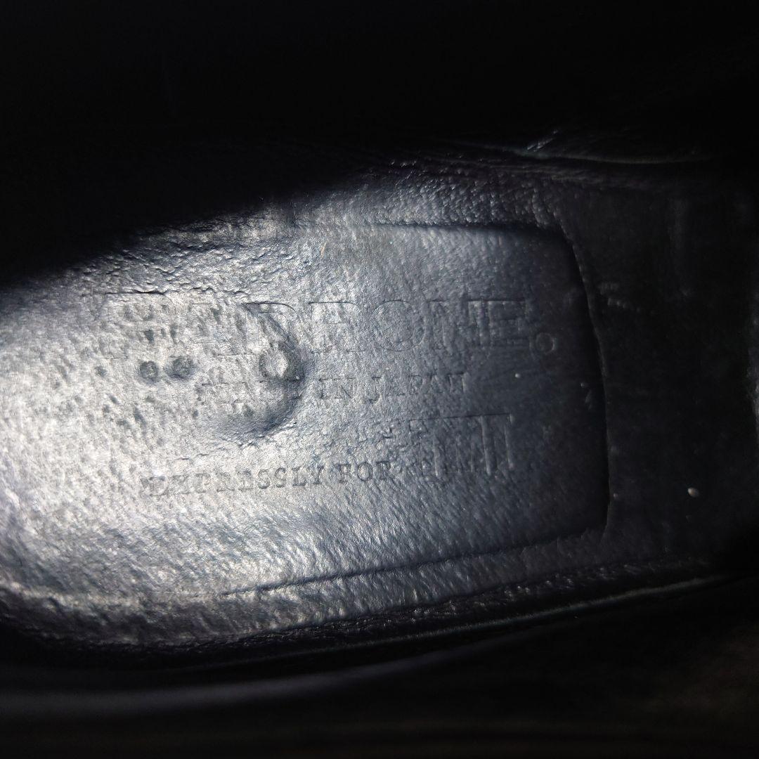 PADRONE パドローネ ウイングチップ メダリオン 内羽根 ブラック