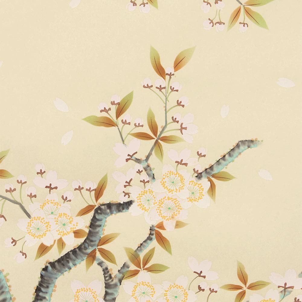 掛軸 日本画 小木曽祥雲「桜に小鳥」共箱 東洋美術会会員