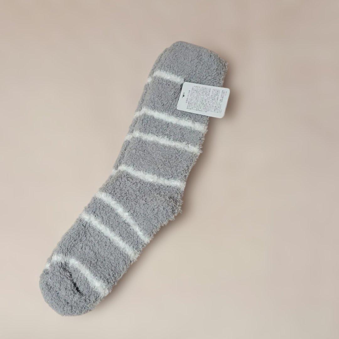 新品 未使用 ジェラートピケ ルームウェア ライトグレー 靴下付き