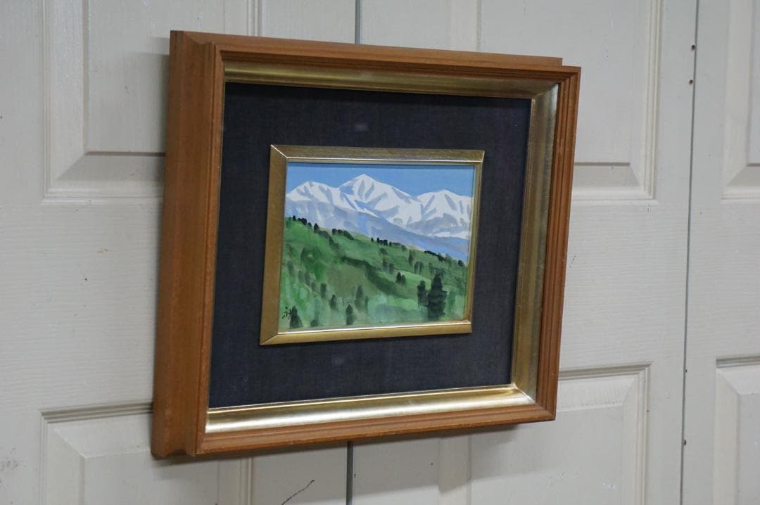 真作 柴田裕作 s60年 個展 白島決晴 水彩画 風景画 日展 額装 希少作品