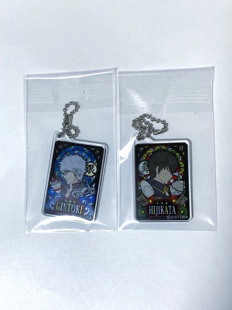 銀魂 ステンドグラス 銀時 土方 アクリルキーホルダー 2点セット