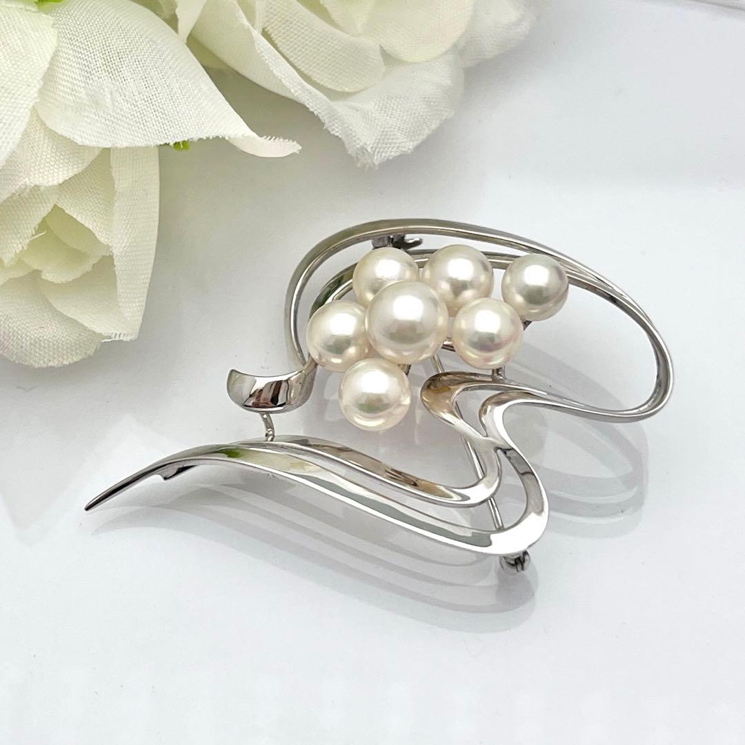 ☆美品☆ミキモト　パール　シルバー　ブローチ